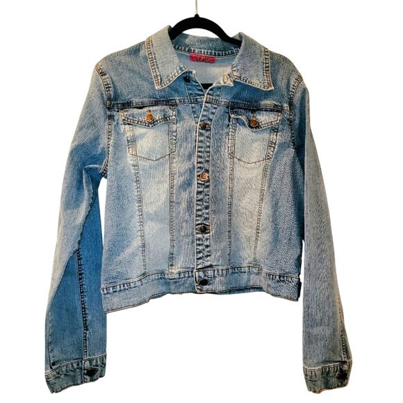 Vintage Debs Denim Blue Jean Jacket Size 2X Retro Y2K 90s Summer Spring - Picture 1 of 10
